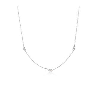 Gedraaide schakelketting zilver 43 cm