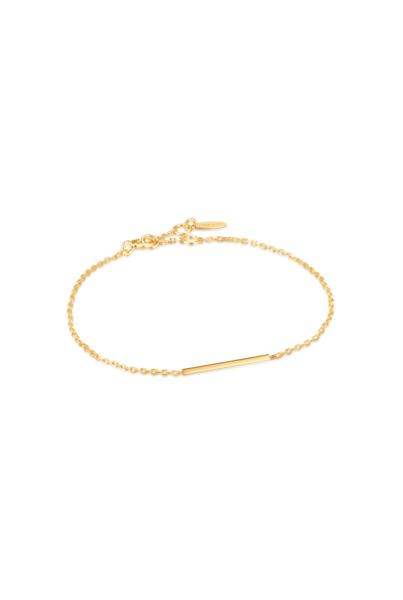 14kt Gold  Solid Bar Bracelet