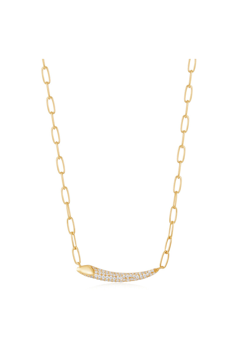 Pave Bar Chain Necklace M