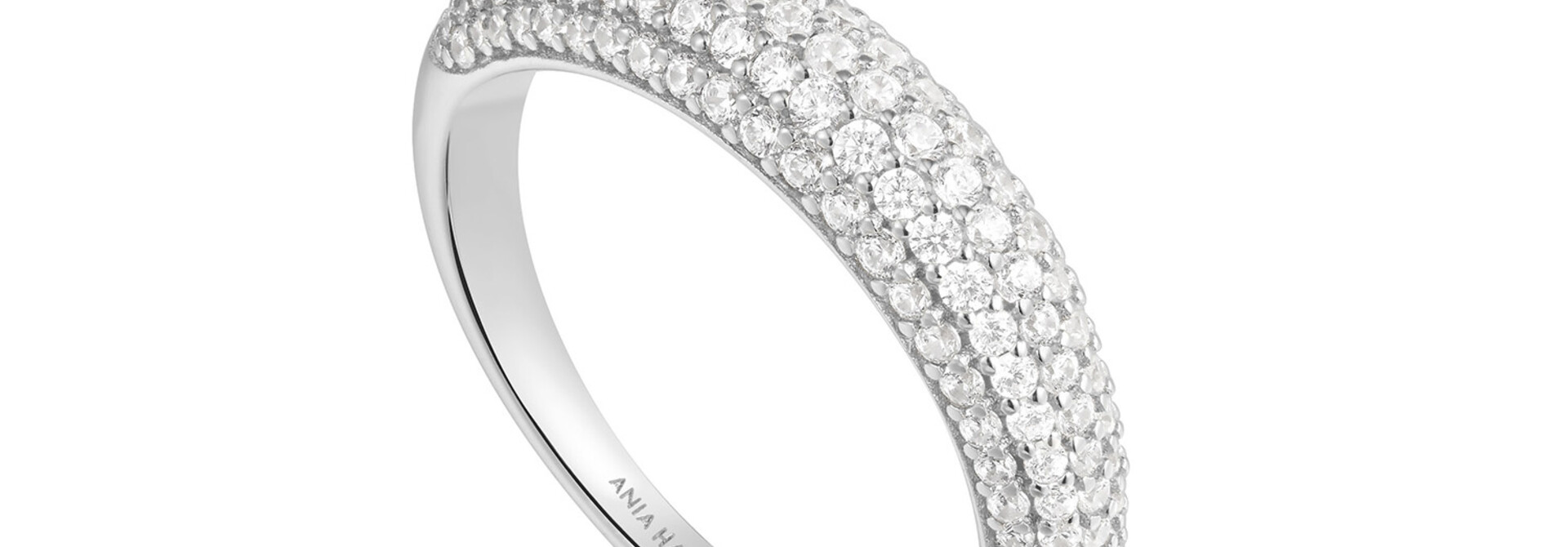 Pave Dome Ring - Zilver