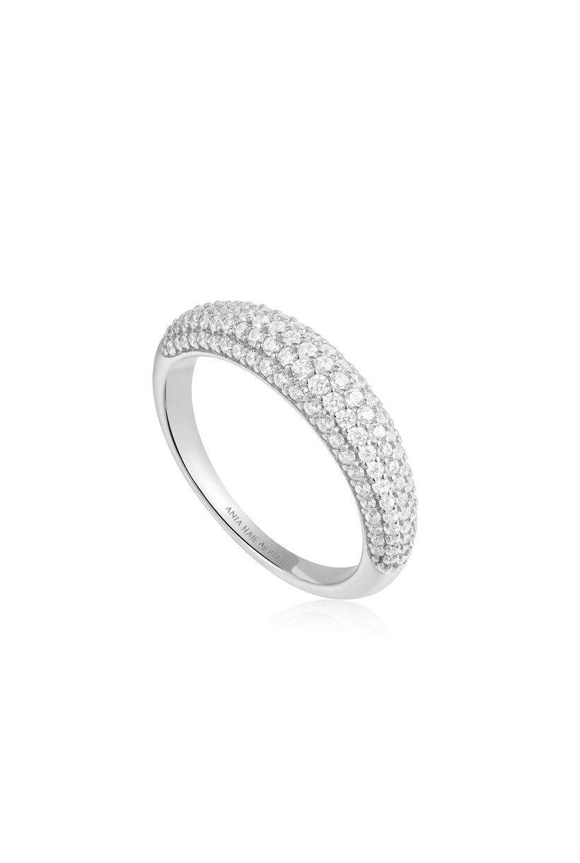 Silver Pave Dome Ring