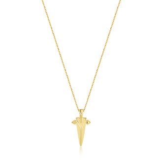 Dubbele schakelketting goudverguld 50 cm