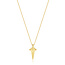 Dubbele schakelketting goudverguld 50 cm