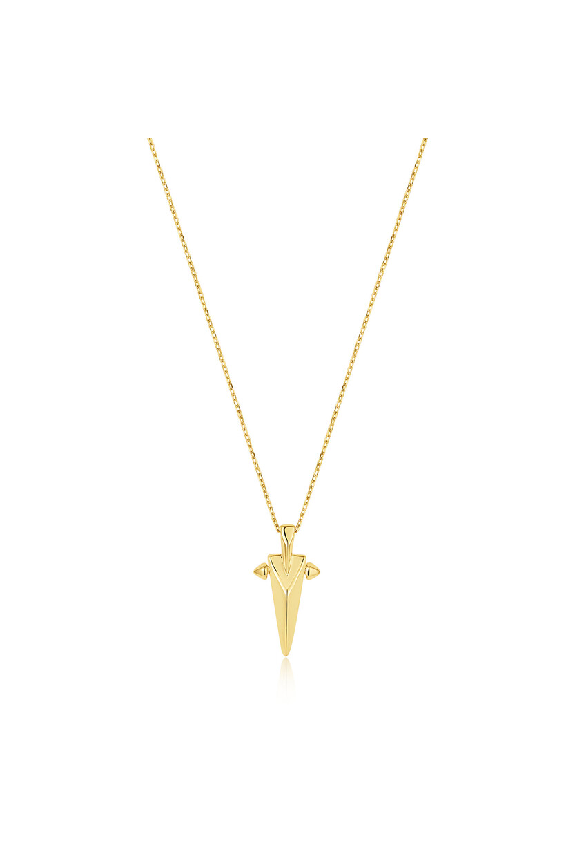 Gold Geometric Point Necklace
