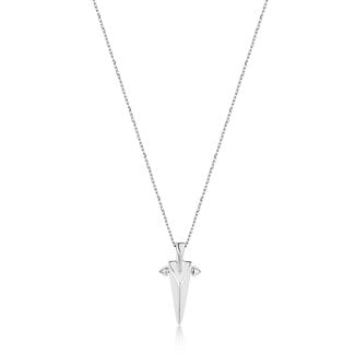 Dubbele schakelketting zilver 50 cm