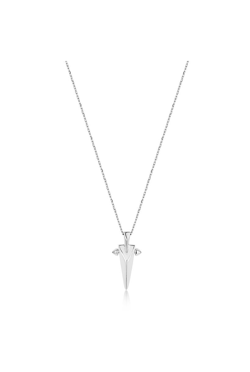 Silver Geometric Point Necklace