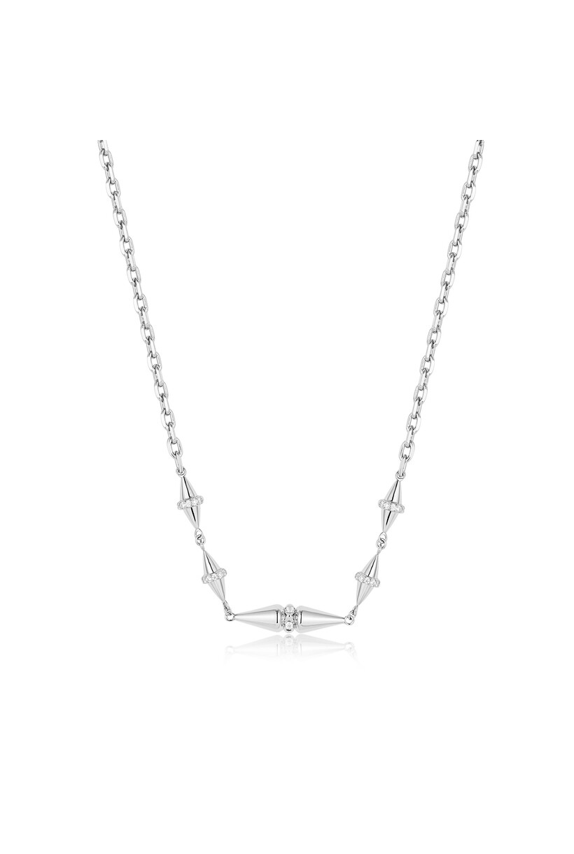 Silver Geometric Chain Necklace