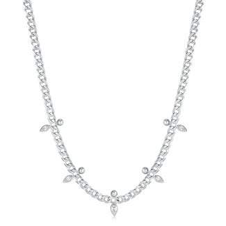 Anker schakelketting zilver 45 cm