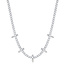 Zilveren anker schakelketting met zirkonia steentjes 45 cm