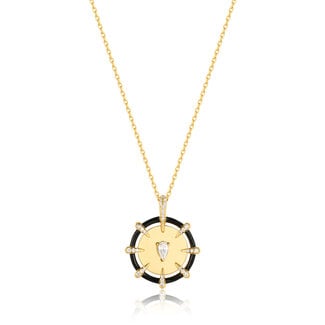 Anker schakelketting goudverguld 45 cm