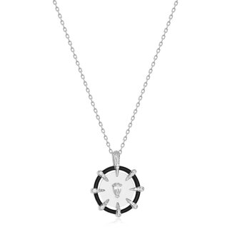 Anker schakelketting zilver 45 cm