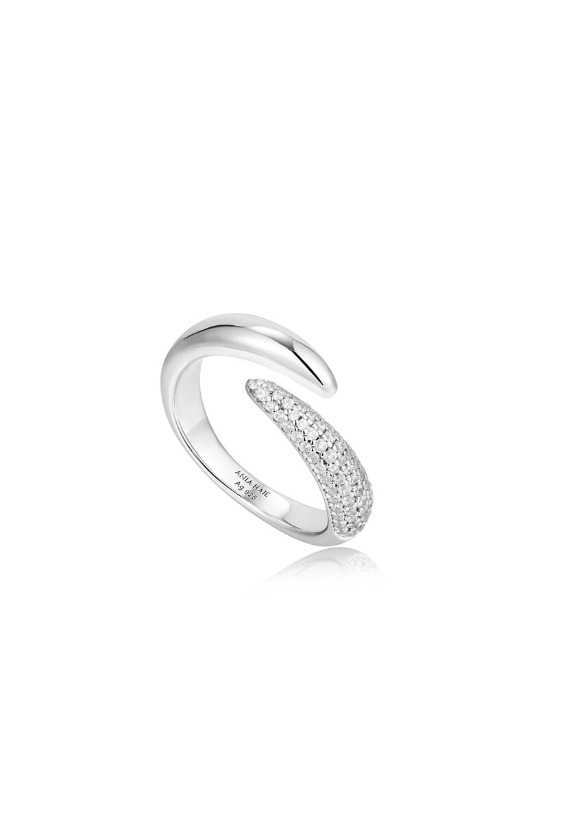 Silver Sparkle Wrap Adjustable Ring