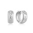 Zilveren dike oorring met een parel 13 mm