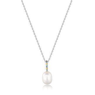Anker ketting met hanger zilver 50 cm