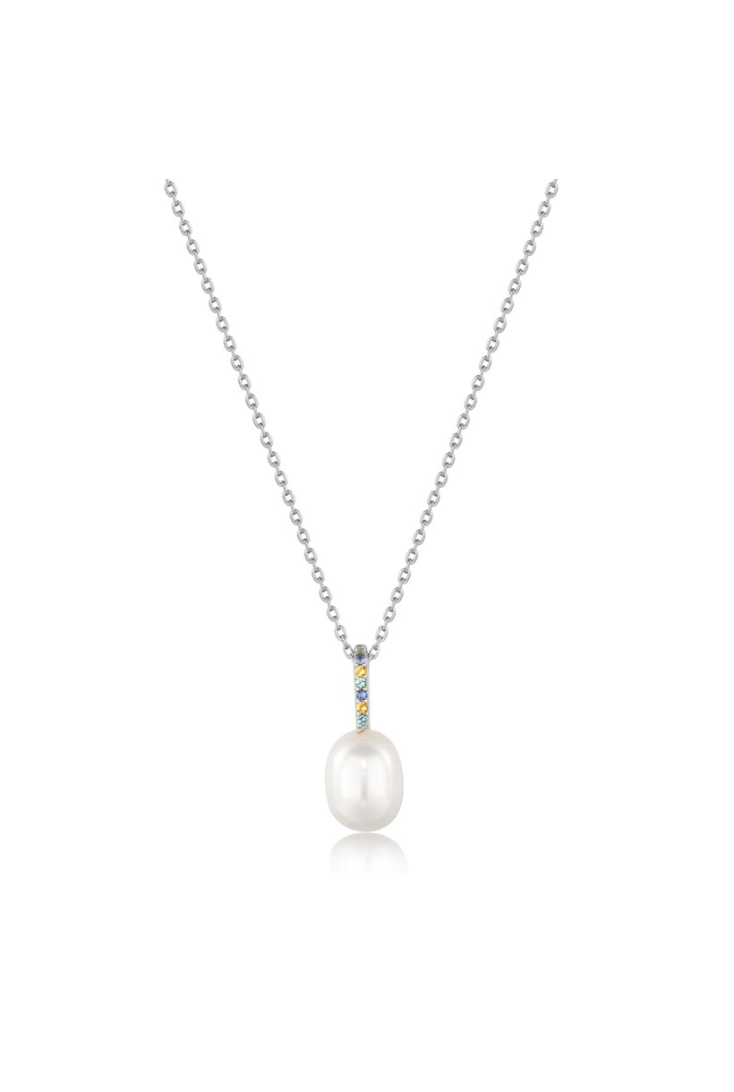 Gemstone Pearl Drop Ketting