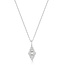 Zilveren anker ketting met hanger met een parel 50 cm