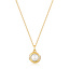 Goudvergulde anker ketting met hanger met een parel 48 cm