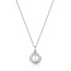 Zilveren anker ketting met hanger met een parel 48 cm
