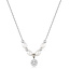 Zilveren anker ketting met hanger met een parel 43 cm