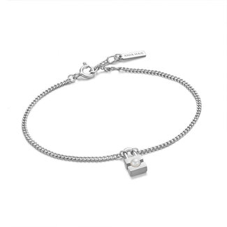 Gourmette schakelarmband zilver 18,5 cm