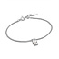 Zilveren gourmette schakelarmband met een parel 18,5 cm