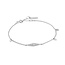 Zilveren anker schakelarmband met zirkonia steentjes 18,5 cm