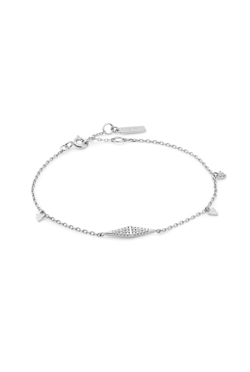 Silver Geometric Chain Bracelet