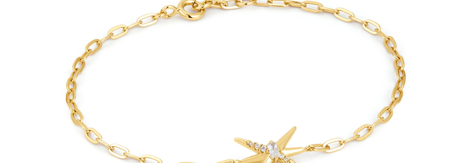 Gold Spike Chain Armband - Gold Plated