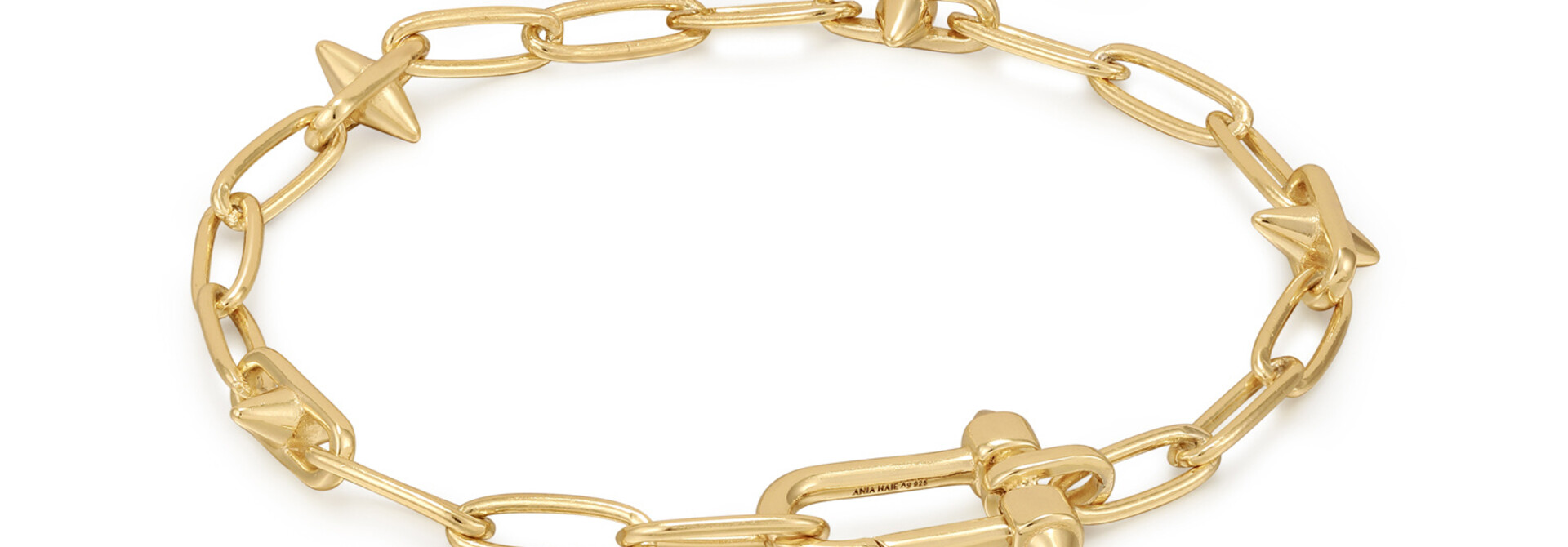 Stud Link Bedel Armband - Gold plated