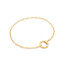 Goudvergulde anker schakelarmband 18,5 cm