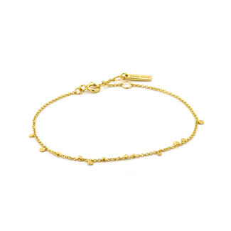 Jasseron schakelarmband goudverguld 18,5 cm