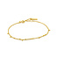 Goudvergulde jasseron schakelarmband 18,5 cm