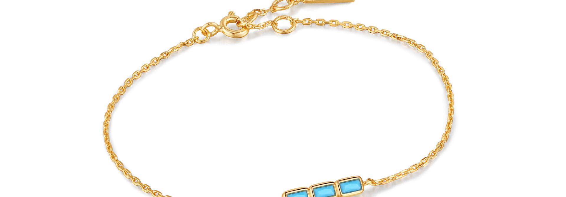 Turquoise Bar Armband - Gold plated