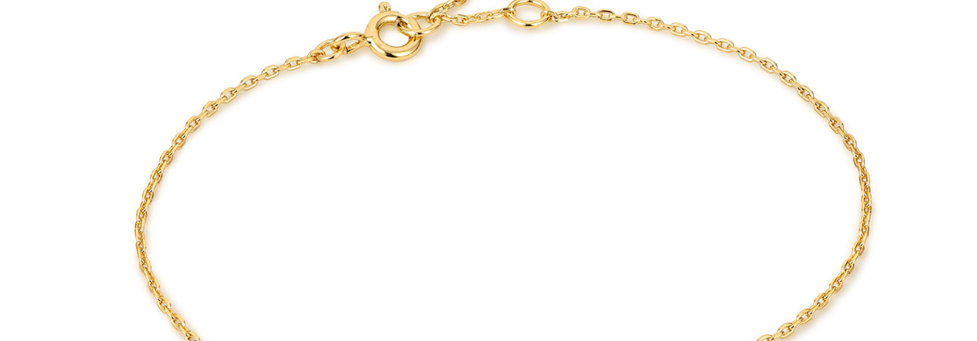 Sparkle Emblem Chain Armband - Gold Plated