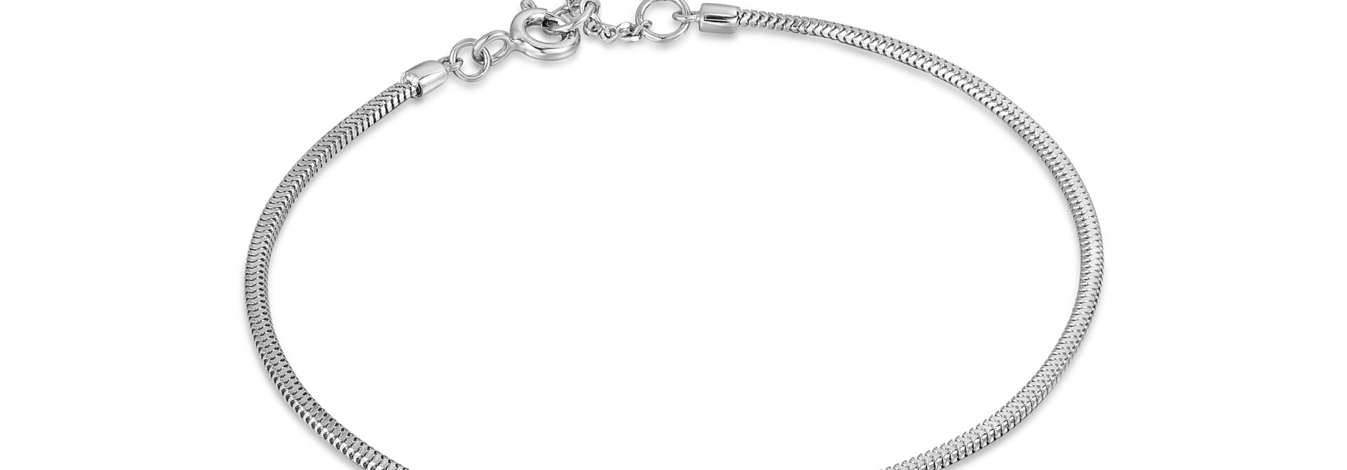 Snake Chain Armband - Zilver