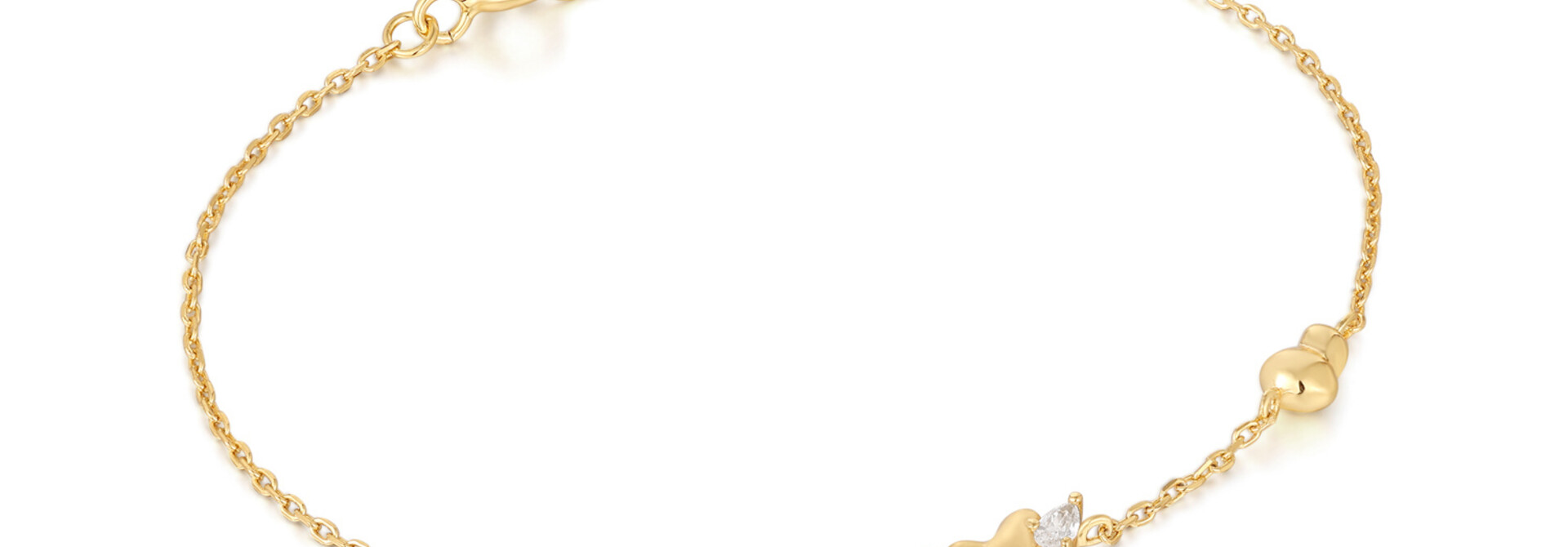 Twisted Wave Chain Armband - Gold plated