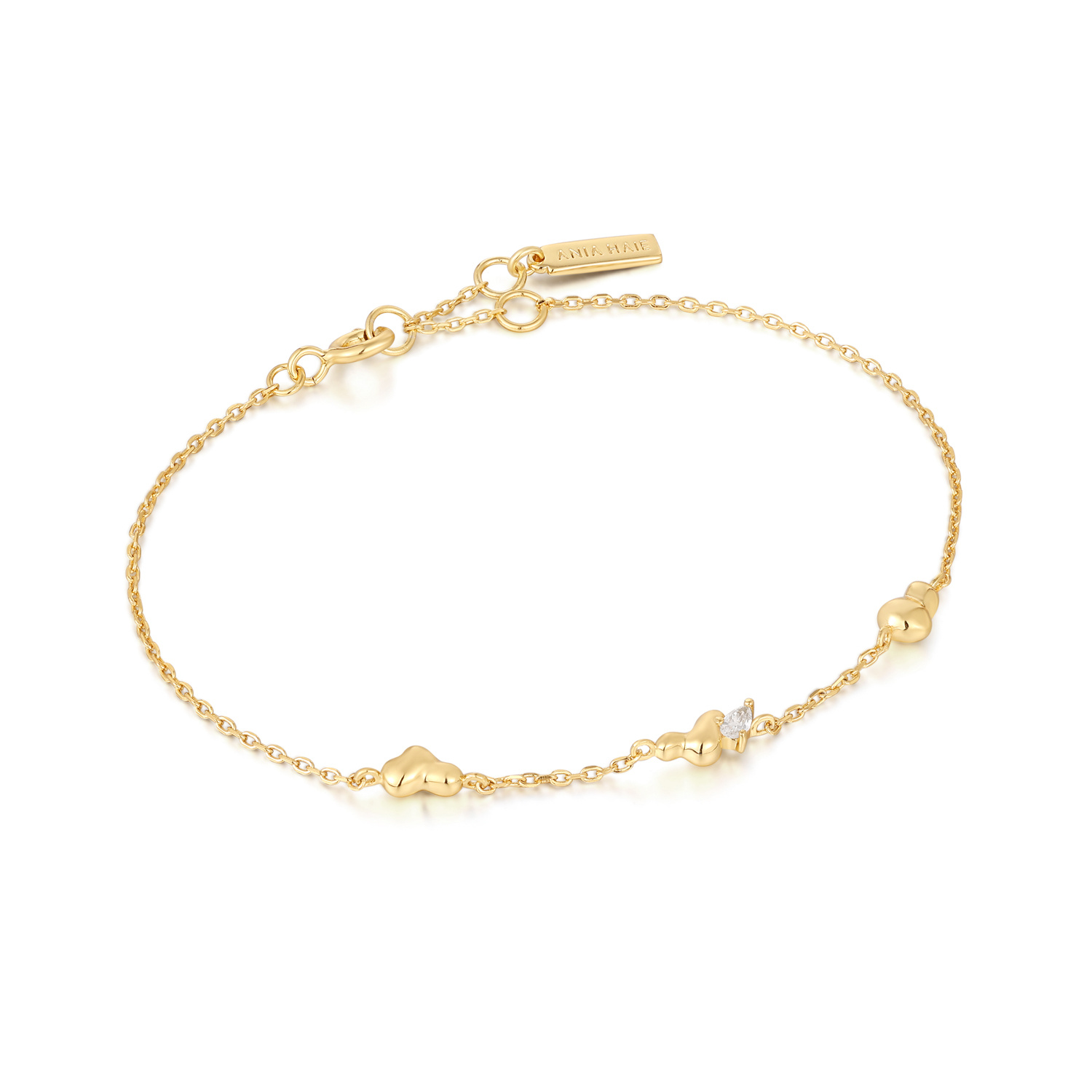 Twisted Wave Chain Armband - Gold plated-1