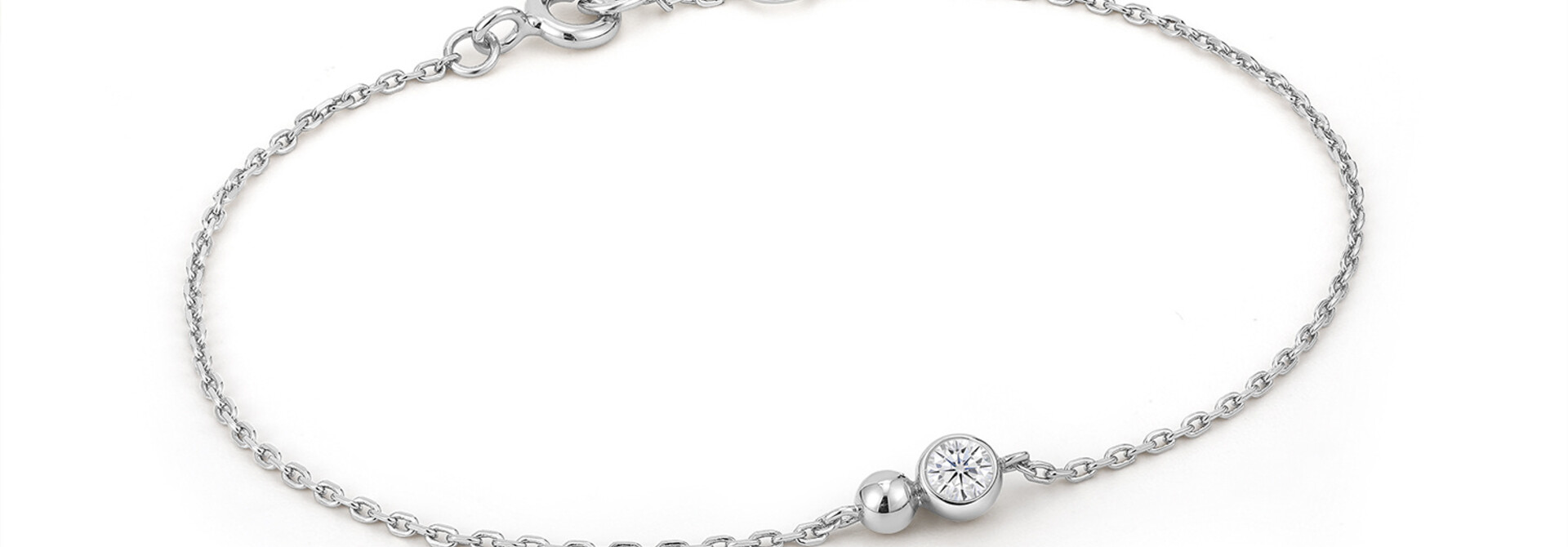 Orb Sparkle Chain Armband - Zilver