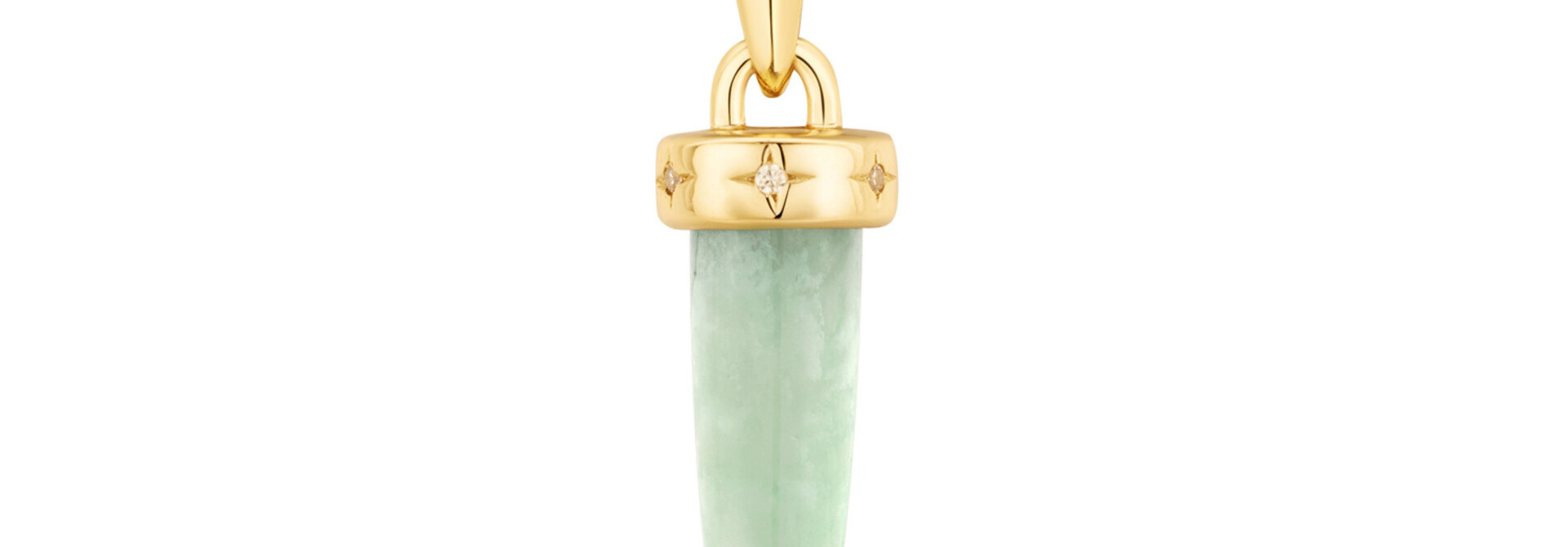 Amazonite Charm - Gold Plated