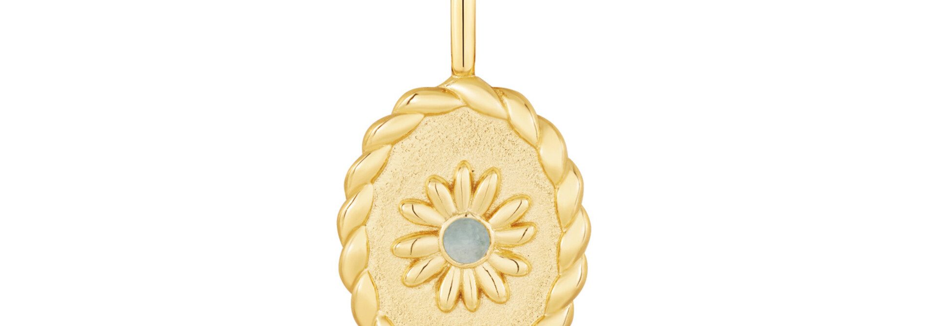 Amazonite Charm - Gold Plated