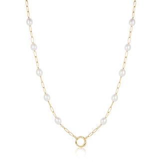 Anker schakelketting goudverguld 45 cm