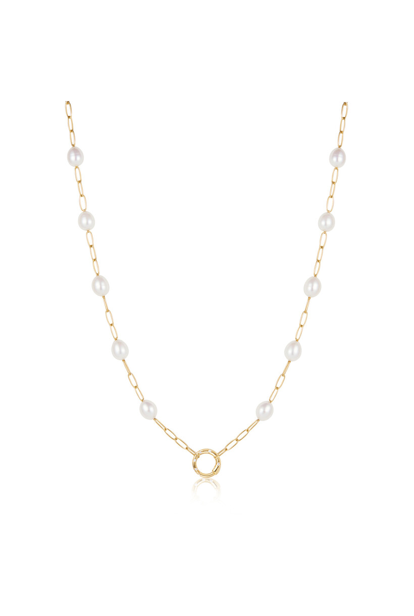 Anker schakelketting goudverguld 45 cm