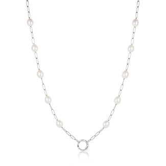 Anker schakelketting zilver 45 cm