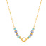 Anker schakelketting goudverguld 48 cm