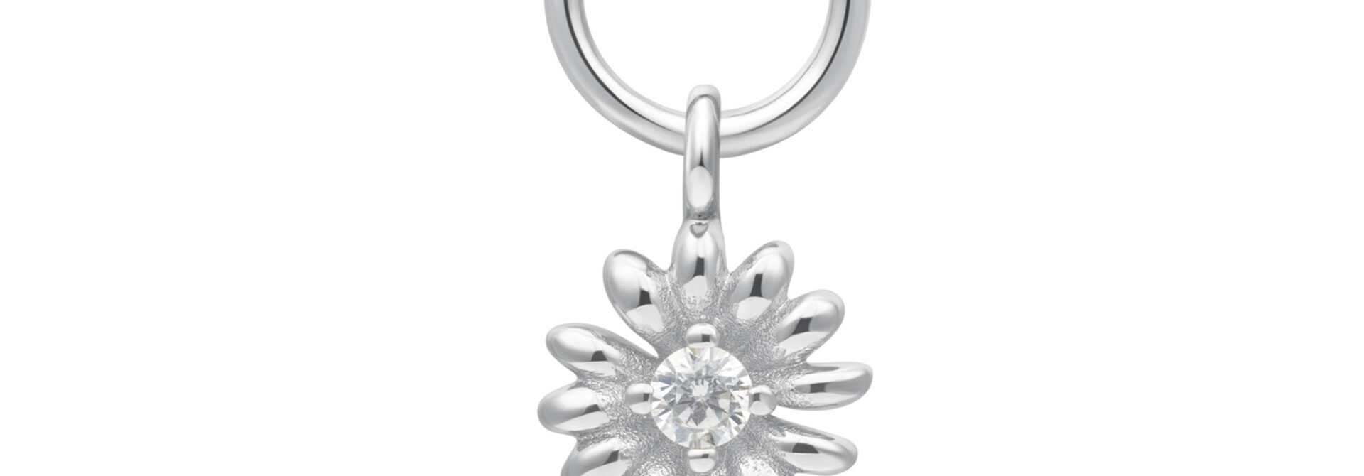 Daisy Earring Charm - Zilver