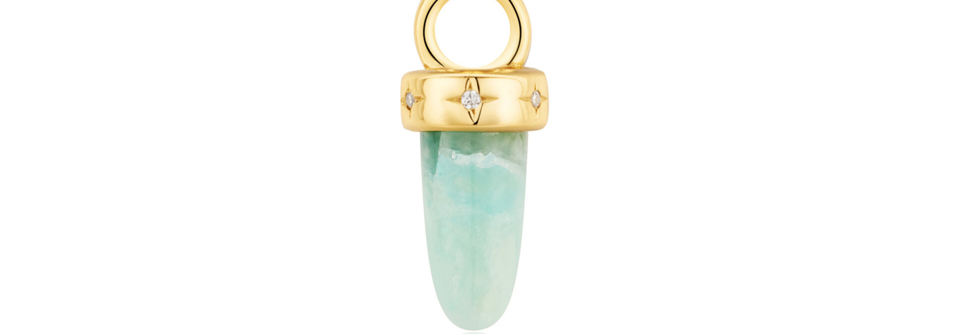Amazonite Earring Charm - Gold Plated