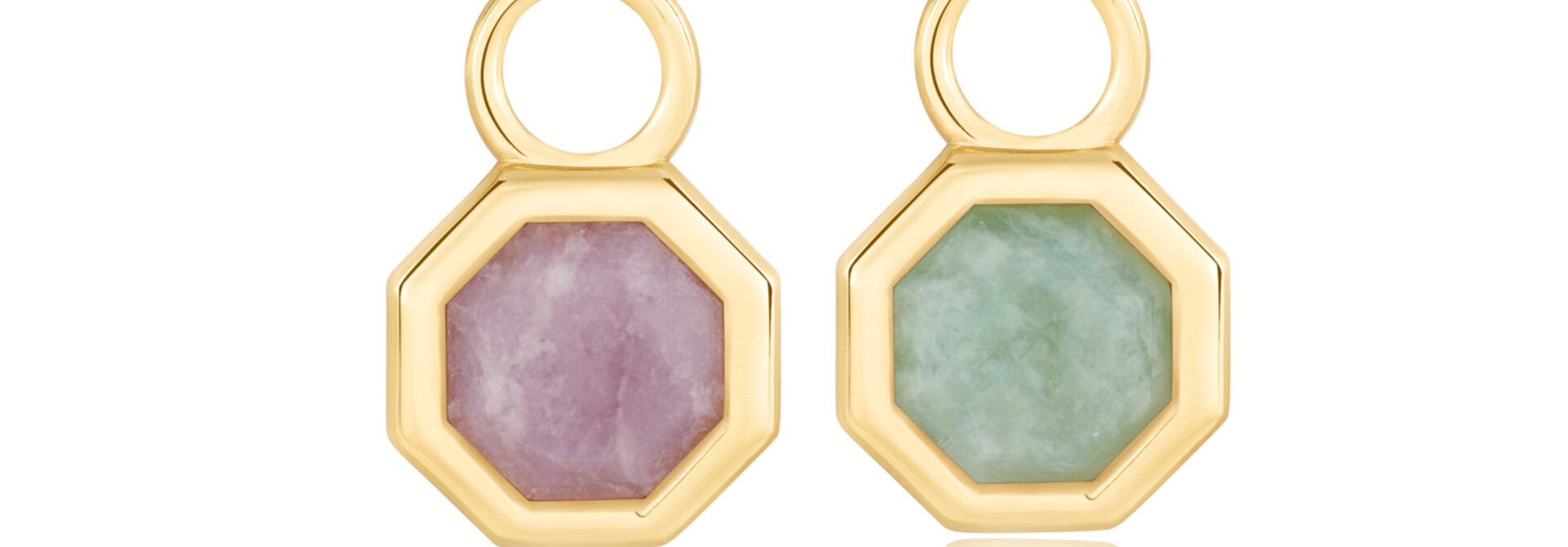 Gemstone Earring Charm - Gold Plated