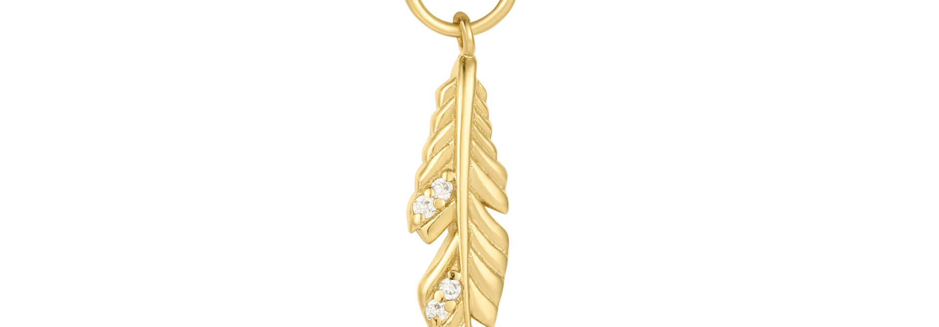 Feather Earring Charm - Gold Plated
