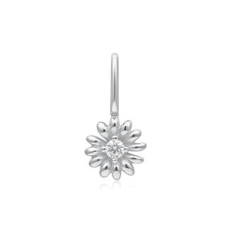 Bloemvormige bedel zilver 1 cm
