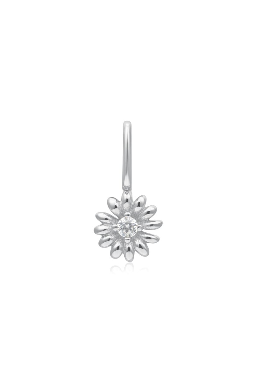 Bloemvormige bedel zilver 1 cm